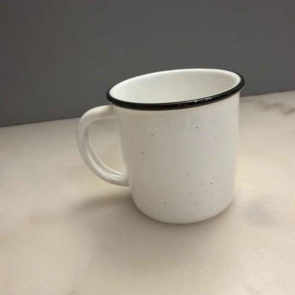 "I Survived Another Meeting" Camp Style Ceramic 10oz Coffee Mug Cup White Black - Picture 3 of 6